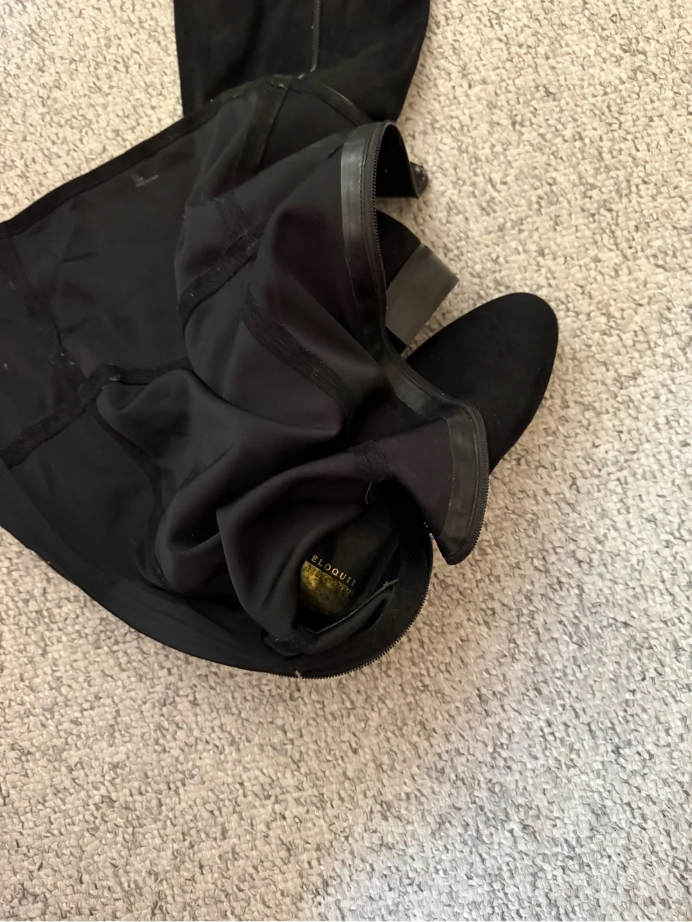 Eloquii Black Over-the-Knee Suede Boots